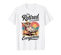 Funny Retirement Dog I'm Retired It's 5 O'clock Everywhere T-Shirt