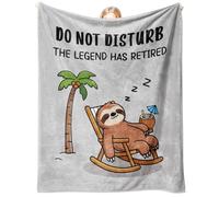 Funny Retirement Gifts for Men - Soft Flannel Sloth Blanket “The Legend Has Retired” - Happy Retirement Keepsake, Retired Gifts for Men Dad Grandad Husband Uncle Brother Friend