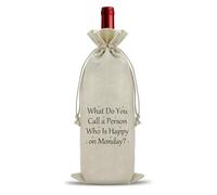 Funny Retirement Gifts Wine Bottle Gift Bag for Retirees Happy Retirement Gifts for Women Men Retired Farewell Gift for Coworkers Colleagues Friend Sisters Retired Party Presents Burlap Wine Bags