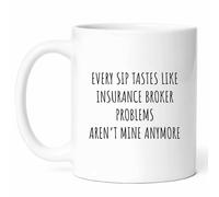 Funny Retirement Insurance Broker Mug - Financial Advisor Coffee Cup - Policy Expert Funny Gift from Colleagues - Risk Management Tea Mugs - Coverage Specialist11Oz Drinking Cups for Retired