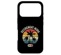 Funny Retirement Mode On Retro Retired Sunset and Palm Trees Case for iPhone 17 Pro