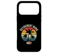 Funny Retirement Mode On Retro Retired Sunset and Palm Trees Case for iPhone 17 Pro Max