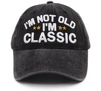 Funny Retirement or Birthday Gifts Hats for Men Women,I'm Not Old Classic Baseball Cap Gag Gifts for Dad Grandpa Old Man, I'm Not Old I'm Classic-washed Black, One size