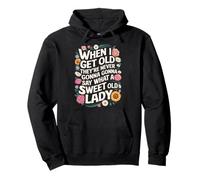 Funny Retirement Party Elderly Parents Older Women Old Lady Pullover Hoodie