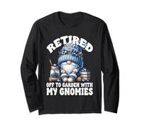 Funny Retirement Saying With Blueberry Gnome Dad For Mom Long Sleeve T-Shirt