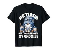 Funny Retirement Saying With Blueberry Gnome Dad For Mom T-Shirt