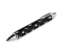 Funny Retractable Ballpoint Pen, Abstract Animal Cat Polka Dot Ball Point Pens, Extra Fine, 0.5mm, Black Ink, Bulk Refillable Write Smoothly Rollerball Pens for Teens Boys Girls pattern 634