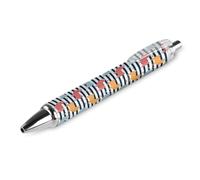 Funny Retractable Ballpoint Pen, Llama Alpaca Love Heart Blue Striped Ball Point Pens, Extra Fine, 0.5mm, Black Ink, Bulk Refillable Write Smoothly Rollerball Pens for Teens Boys Girls