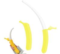 Funny Retractable Banana Sword with Hidden Blade,3D Printed Plastic Banana Wand Extendable Banana Sword Holiday Role (1pcs Bright Yellow)