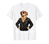 Funny Retriever Biker Dog I Do What I Want Value Graphic T-Shirt, Men, White, L