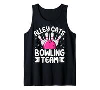 Funny Retro Alley Cats Bowling Team Tank Top