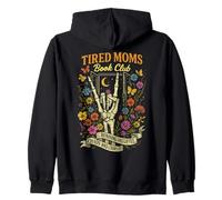 Funny Retro Book Club Moms Readers Coffee Bookworm Zip Hoodie