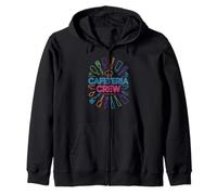 Funny Retro Cafeteria Crew Members Food Service Workers Zip Hoodie