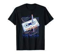 Funny Retro Cassette Tape Pencil Rewind 80s 90s Nostalgia Mu T-Shirt