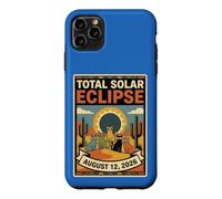 Funny Retro Cats Total Solar Eclipse August 12 2026 Event Case for iPhone 11 Pro Max