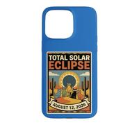 Funny Retro Cats Total Solar Eclipse August 12 2026 Event Case for iPhone 15 Pro Max