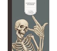 Funny Retro Dark Aesthetic Rock and Roll Skeleton Composition Notebook: Skeleton Rock On Hand Sign | College Ruled, 110 Pages, 7.5 x 9.25 Inch | ... & Edgy Aesthetic Journal for Music Lovers
