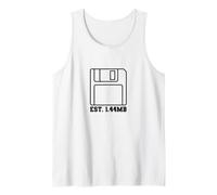 Funny Retro Floppy Disk Vintage Computer Tech Diskette Icon Tank Top