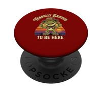 Funny Retro Frog Excited To Be Here Toadally & Excited PopSockets Adhesive PopGrip