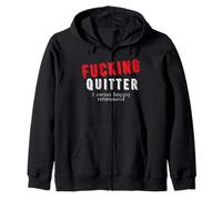 Funny Retro Fucking Quitter I Mean Happy Retirement Zip Hoodie