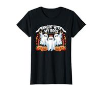 Funny Retro Hanging with My Boos Ghosts Halloween Autumn T-Shirt