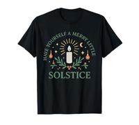 Funny Retro Have Yourself A Merry Little Solstice Yule Xmas T-Shirt