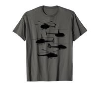 Funny Retro Helicopter Gift For Men Women Helicopter Pilot T-Shirt
