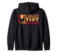 Funny Retro I Raise Tiny Dinosaurs - Chicken Zip Hoodie
