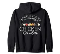 Funny Retro I Raise Tiny Dinosaurs - Chicken Zip Hoodie