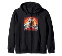 Funny Retro Japanese Dogzilla Kangal Dog Lover Zip Hoodie