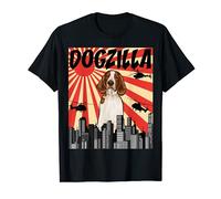 Funny Retro Japanese Dogzilla Welsh Springer Spaniel T-Shirt