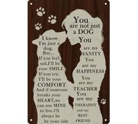 Funny Retro Metal Tin Sign I Know I'M Just A Dog Bathroom Decor Poster Wall Art Vintage For Man Cave For Living Room Wall Home Decor 8x12 In