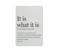 Funny Retro Metal Tin Sign It is What It is Definition Print Sign Home Office Decor Funny Humor Modern Minimalist Painting Poster Artwork 5.5X8 Inch