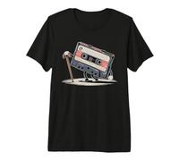 Funny Retro Old Cassette Tape Cartoon with Walker Nostalgia Premium T-Shirt