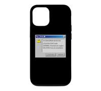 Funny Retro PC Error Leave Now Snooze IT Humor Case for iPhone 12/12 Pro