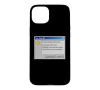 Funny Retro PC Error Leave Now Snooze IT Humor Case for iPhone 15 Plus