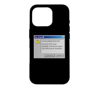 Funny Retro PC Error Leave Now Snooze IT Humor Case for iPhone 16 Pro
