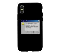 Funny Retro PC Error Leave Now Snooze IT Humor Case for iPhone X/XS