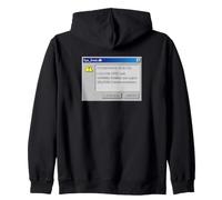 Funny Retro PC Error Leave Now Snooze IT Humor Zip Hoodie