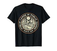 Funny Retro Public Lands in Public Hands National Parks T-Shirt