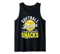 Funny Retro Softball Brother I’m Just Here for The Snacks Tank Top