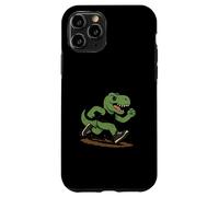 Funny Retro T-Rex Trail Running Dinosaur Case for iPhone 11 Pro