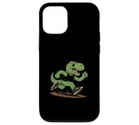 Funny Retro T-Rex Trail Running Dinosaur Case for iPhone 12/12 Pro