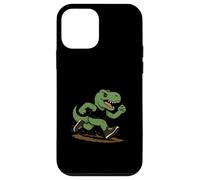 Funny Retro T-Rex Trail Running Dinosaur Case for iPhone 12 mini