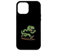 Funny Retro T-Rex Trail Running Dinosaur Case for iPhone 12 Pro Max