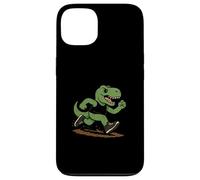Funny Retro T-Rex Trail Running Dinosaur Case for iPhone 13
