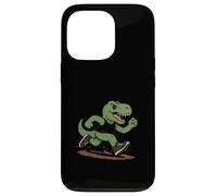 Funny Retro T-Rex Trail Running Dinosaur Case for iPhone 13 Pro