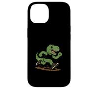 Funny Retro T-Rex Trail Running Dinosaur Case for iPhone 14