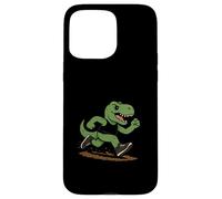Funny Retro T-Rex Trail Running Dinosaur Case for iPhone 15 Pro Max