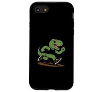 Funny Retro T-Rex Trail Running Dinosaur Case for iPhone SE (2020) / 7 / 8